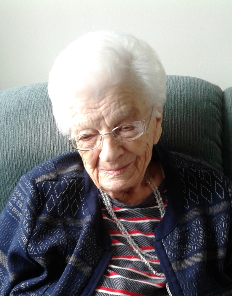 Marie-Claire, 96 ans et 11 mois. Photo de Christiane, décembre 2018.